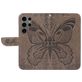 Mobigear Butterfly Samsung Galaxy S25 Ultra Hoesje Bookcase Portemonnee - Grijs