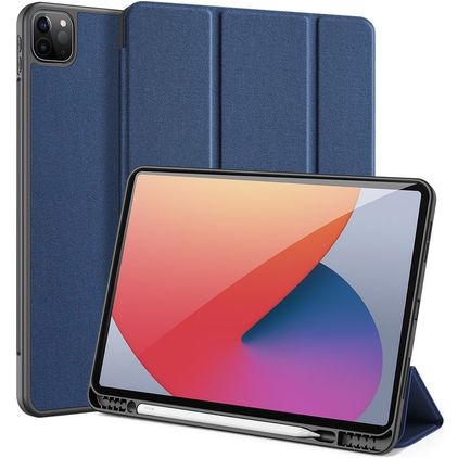 Dux Ducis Domo iPad Pro 12.9 Inch (2022) Hoes Bookcase + Stylus Houder - Blauw