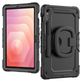 Mobilize Rotating Defender Samsung Galaxy Tab S11 Hoes Hard Kunststof,Siliconen + Schouderband - Zwart