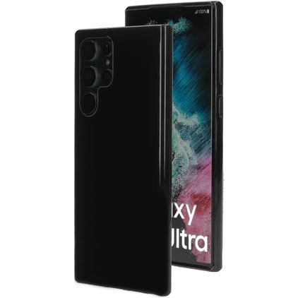 Mobiparts Classic Samsung Galaxy S22 Ultra Hoesje Flexibel TPU Backcover - Zwart