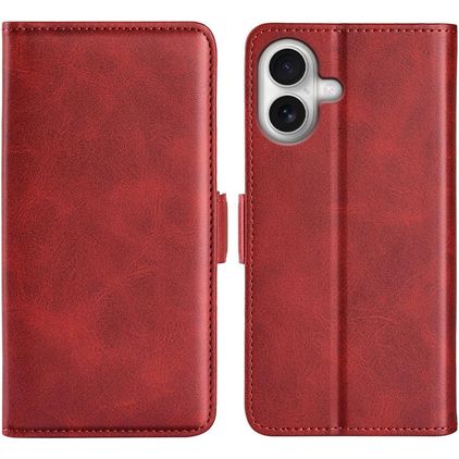 Mobigear Slim Magnet iPhone 17 Hoesje Bookcase Portemonnee - Rood