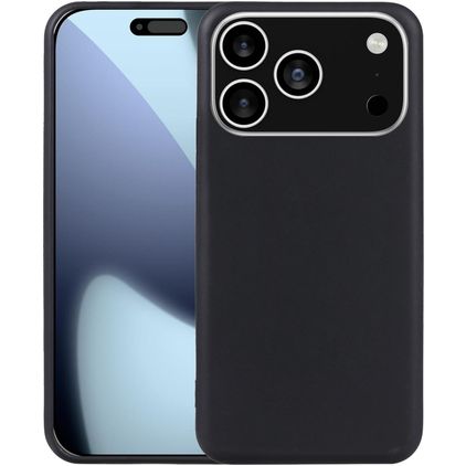 Mobigear Basics iPhone 17 Pro Max Hoesje Flexibel TPU Backcover - Zwart