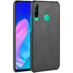 Mobigear Croco Huawei P40 Lite E Hoesje Hardcase Backcover - Zwart