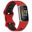 Mobigear Sport Dual Siliconen Fitbit Charge 5 Bandje Druksluiting - Zwart / Rood