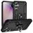 Mobigear Armor Ring Samsung Galaxy S23 FE Hoesje Hardcase Backcover Shockproof met Ringhouder - Zwart