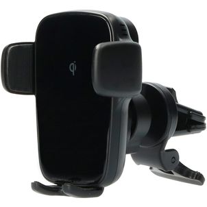 Mobiparts Wireless Charge Telefoonhouder Auto Ventilatierooster Klem Universeel - Zwart