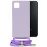 Mobilize Lanyard Gelly Samsung Galaxy A22 5G Flexibel TPU Hoesje met koord - Pastel Purple