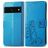 Mobigear Clover Google Pixel 7 Hoesje Bookcase Portemonnee - Blauw