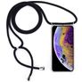 Mobigear Lanyard iPhone XS Flexibel TPU Hoesje met koord - Transparant / Zwart