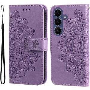 Mobigear Flowers Samsung Galaxy S26 FE Hoesje Bookcase Portemonnee - Paars