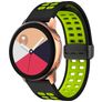 Mobigear Sport Plus Mag Siliconen Smartwatch Bandje Magneetsluiting - Universeel 22 mm connector - Zwart / Groen