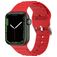 Mobigear Bumpy Siliconen Apple Watch Bandje Gespsluiting - 49/46/45/44 mm - Rood