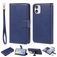 Mobigear Wallet iPhone 12 Mini Hoesje Uitneembare 2in1 Bookcase Portemonnee - Blauw