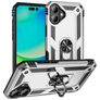 Mobigear Armor Ring iPhone 17 Hoesje Hardcase Backcover Shockproof met Ringhouder - Zilver