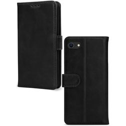 Mobilize Wallet iPhone 7 Hoesje Echt Leer Bookcase Portemonnee - Zwart