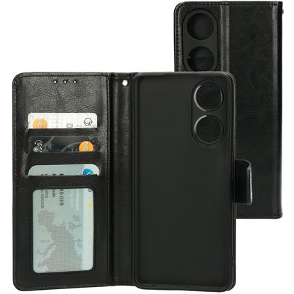 Mobiparts Classic Wallet OPPO A98 Hoesje Bookcase Portemonnee - Zwart