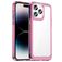 Mobigear Crystal iPhone 14 Pro Hoesje Hardcase Backcover - Transparant / Magenta