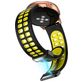 Mobigear Sport Plus Mag Siliconen Smartwatch Bandje Magneetsluiting - Universeel 20 mm aansluiting - Zwart / Geel