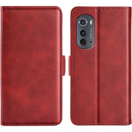 Mobigear Slim Magnet Motorola Edge (2022) Hoesje Bookcase Portemonnee - Rood