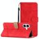 Mobigear Stitch iPhone 17 Hoesje Bookcase Portemonnee - Rood
