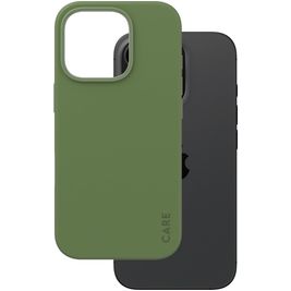 CARE by PanzerGlass Fashionable iPhone 16 Pro Siliconen MagSafe Hoesje Backcover - Groen