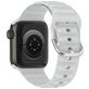 Mobigear Bumpy Siliconen Apple Watch Bandje Gespsluiting - 42/41/40/38 mm - Grijs