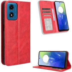 Mobigear Sensation Motorola Moto G04 Hoesje Bookcase Portemonnee - Rood
