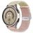 Mobigear Braided Dual Nylon Smartwatch Bandje Klemsluiting - Universeel 22 mm connector - Roze / Sterrenlicht