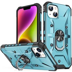 Mobigear Armor Ring iPhone 14 Plus Hoesje Hardcase Backcover Shockproof met Ringhouder - Blauw