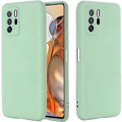 Mobigear Rubber Touch POCO X3 GT Siliconen Hoesje Backcover - Groen