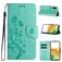 Mobigear Flowers Samsung Galaxy A55 Hoesje Bookcase Portemonnee - Groen