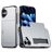 Mobigear Card iPhone 16 Hoesje Hardcase Backcover Shockproof met Pasjeshouder - Grijs