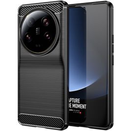 Mobigear Brushed Slim Xiaomi 13 Ultra Hoesje Flexibel TPU Backcover - Zwart