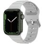 Mobigear Bumpy Siliconen Apple Watch Bandje Gespsluiting - 42/41/40/38 mm - Grijs