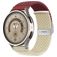 Mobigear Braided Dual Nylon Smartwatch Bandje Klemsluiting - 22 mm - Rood / Sterrenlicht