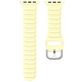 Mobigear Bumpy Siliconen Apple Watch Bandje Gespsluiting - 49/46/45/44 mm - Geel