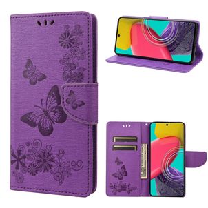 Mobigear Butterfly Samsung Galaxy M53 Hoesje Bookcase Portemonnee - Paars