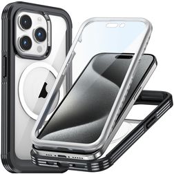 Mobigear Rugged Mag iPhone 15 Pro Max MagSafe Hoesje Hardcase Backcover Shockproof - Zwart