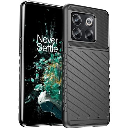 Mobigear Groove OnePlus 10T Hoesje Flexibel TPU Backcover - Zwart