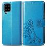 Mobigear Clover Samsung Galaxy A22 5G Hoesje Bookcase Portemonnee - Blauw