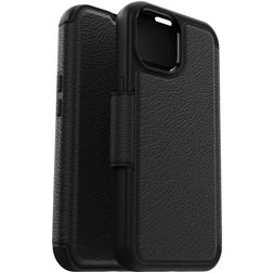 OtterBox Strada iPhone 15 MagSafe Hoesje Echt Leer Bookcase - Zwart