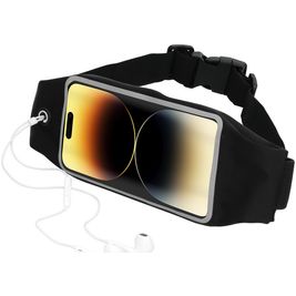 Mobiparts Comfort Fit Belt Telefoonhouder Hardlopen iPhone 14 Pro Max Sport Hoesje Neopreen Heuptas - Zwart