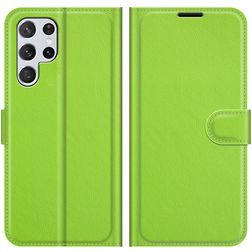Mobigear Classic Samsung Galaxy S22 Ultra Hoesje Bookcase Portemonnee - Groen