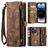 Caseme 008 iPhone 14 Pro Hoesje Uitneembare 2in1 Bookcase Portemonnee - Bruin