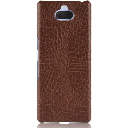 Mobigear Croco Sony Xperia 10 Plus Hoesje Hardcase Backcover - Bruin