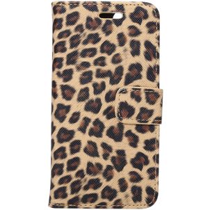 Mobigear Leopard iPhone SE (2020) Hoesje Bookcase Portemonnee - Bruin