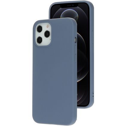 Mobiparts iPhone 12 Pro Max Siliconen Hoesje Backcover - Royal Grey