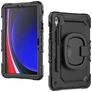 Mobilize Rotating Defender Samsung Galaxy Tab S9 Hoes Hard Kunststof,Siliconen Backcover + Schouderband + Standaard - Zwart