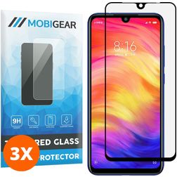 Mobigear Premium Xiaomi Redmi Note 7 Glazen Screenprotector - Case Friendly - Zwart (3-Pack)