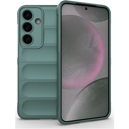 Mobigear Bumpy Samsung Galaxy S25 Plus Hoesje Flexibel TPU Backcover - Groen